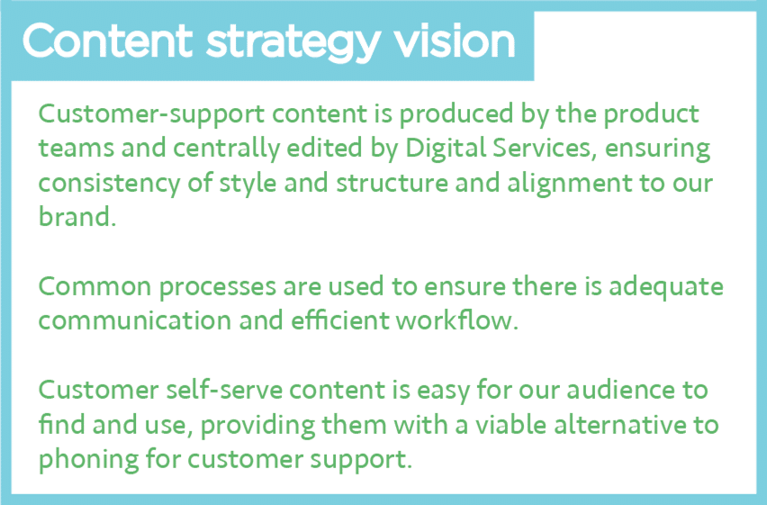 Content strategy vision